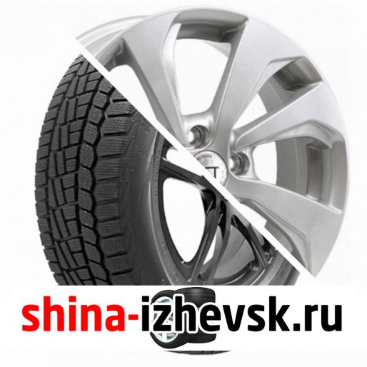 Колесо в сборе Viatti Brina зима (V-521) 185/60 R15 T 84 + RST R005 6xR15 4×100 ET40 DIA60.1 Глянцевый серебристый в Ижевске